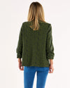 Leopard Jacquard Blazer - Green Leopard