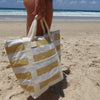 Light Cooler Tote - Butternut Stripe