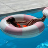 Luxe Pool Ring - Stole My Heart Pink Stripe