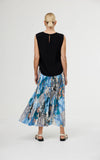 Goldie Skirt - Cyan Patchwork