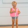 Kids Swim Vest 1-2 yrs - Poppy The Peach Neon Pink