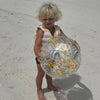 3D Inflatable Beach Ball - Sammy The Seagull Blue Stripe