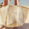 Mesh Beach Bag - Oyster Cream
