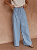 Beth Tailored Stripe Pant - Blue/White
