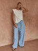 Beth Tailored Stripe Pant - Blue/White
