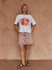 Salore Printed Tee - Peony Pink