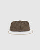 Goldie Clutch - Chocolate Raffia