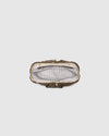 Goldie Clutch - Chocolate Raffia