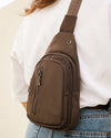 Boyd Nylon Sling Bag - Chocolate