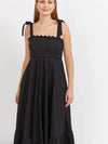 Brasilia Tie Maxi Dress - Black