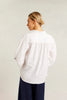 Calla Linen Shirt - White/Navy