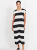 Jardin Stripe Tshirt Dress - Black