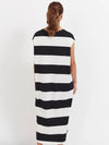 Jardin Stripe Tshirt Dress - Black