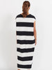 Jardin Stripe Tshirt Dress - Black