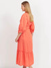 Brasilia Button Maxi Dress - Coral