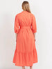Brasilia Button Maxi Dress - Coral