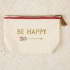 Indi Blue Pouch - Be Happy Arrow