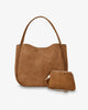 Capri Tote - Tan Microsuede