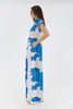 Leanne Shirt Maxi Dress - Blue Flower
