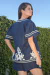 Border Control Top - Navy