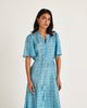 Mallika Silk Maxi Dress - Blue Nazar