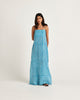 Lune Silk Maxi Dress - Blue Nazar