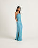 Lune Silk Maxi Dress - Blue Nazar