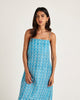 Lune Silk Maxi Dress - Blue Nazar