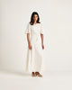 Mallika Cotton Maxi Dress - Floral Embroidery White