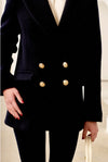 La Coveture Raffaella Reefer Coat Jacket - Navy