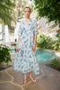 Tilda Ankle Woodstock Dress - Ocean