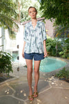 Taylor Woodstock Blouse - Ocean