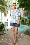 Taylor Woodstock Blouse - Ocean