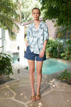 Taylor Woodstock Blouse - Ocean