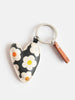 Multi Flower Heart Keyring