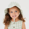 Broad Brim Hat - Sage Gingham