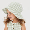 Broad Brim Hat - Sage Gingham