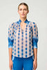 Oleander Shirred Collar Blouse - Marrakech Topaz