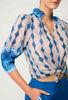 Oleander Shirred Collar Blouse - Marrakech Topaz