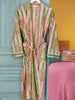 Tiger Stripe Dressing Gown - Pink/Green