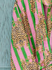 Tiger Stripe Dressing Gown - Pink/Green