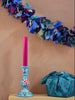 Recycled Sari Garland - Blue