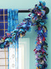 Recycled Sari Garland - Blue