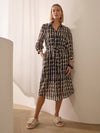 Ikat Shirt Dress - Black Ikat