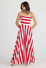 Thandie Dress - Red Stripe