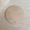 Etched Wooden Plaque - Hello World + Birth Details