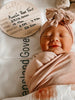 Etched Wooden Plaque - Hello World + Birth Details