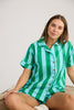 Namaste Pyjama Set - Aqua Green Stripe