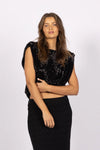 Venus Sequin Top - Black