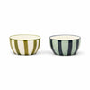 The Bella Dipping Bowls - Blue Green Stripe